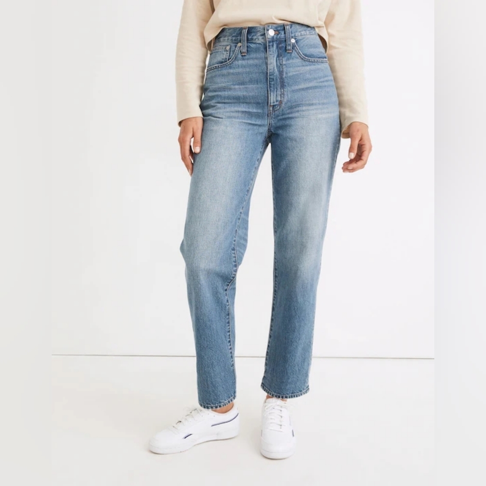Madewell Light Wash High-Rise Straight Jeans